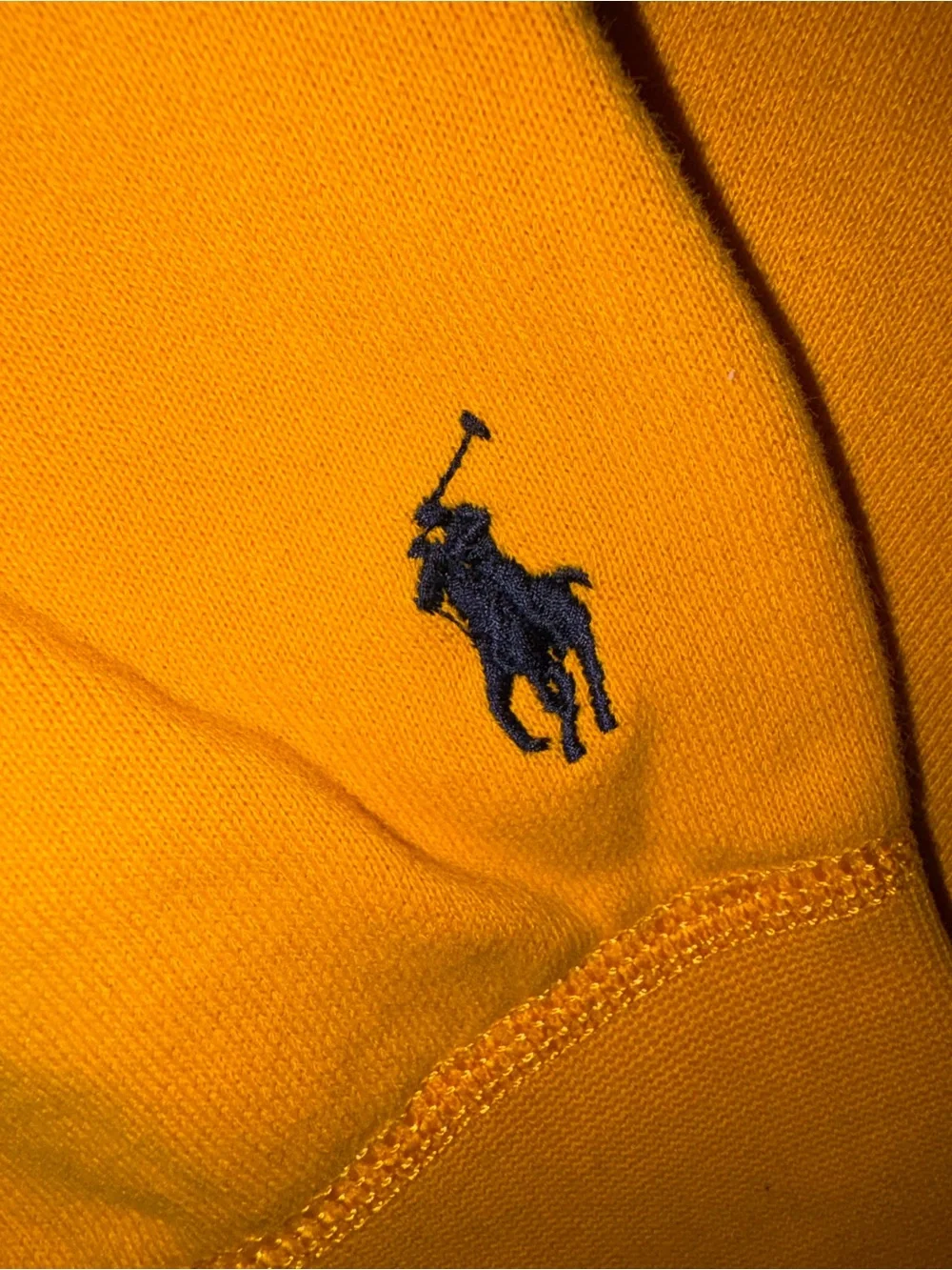 Polo Ralph Lauren Yellow Spellout Hoodie XL Varsity Y2K Streetwear